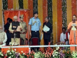 उत्तर प्रदेश में योगी सरकार, सीएम, डिप्टी सीएम समेत 47 मंत्रियों ने ली शपथ 47 ministers including UP Yogi Sarkar CM Deputy CM in swear oath