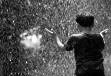 Child in rain
