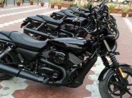 Bikes in showroom