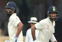 भारत बनाम श्रीलंका दूसरा टेस्ट: भारतीय टीम ने लगाई सेंचुरी, बढ़ी श्रीलंका की मुश्किलें Pujala And Murli Vijay
