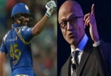 माइक्रोसॉफ्ट CEO सत्या नडेला को रोहित शर्मा की बल्लेबाजी VVS लक्ष्मण की याद दिलाती है Satya Nadela and Rohit Sharma