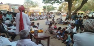 मलसीसर में किसान नेता को पहनाई 51000 रुपए की माला